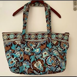 Vera Bradley Java Blue Overnight Bag